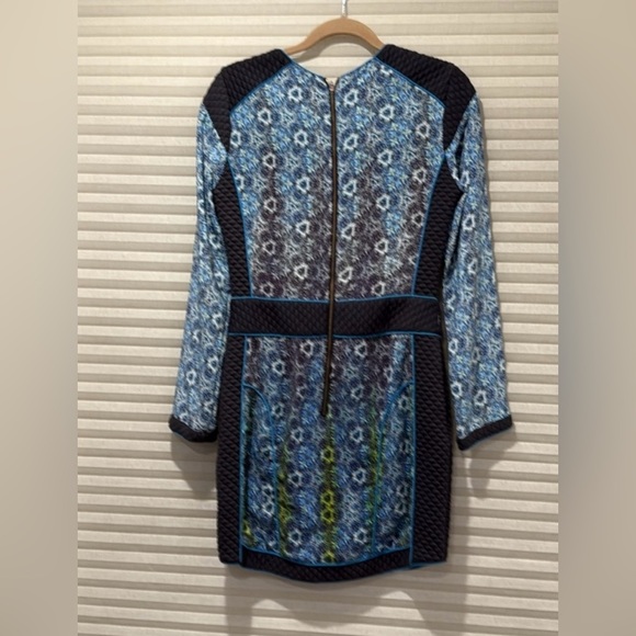 Blue Patterned Mini Dress - Picture 3 of 4